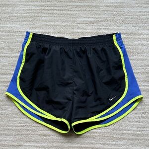 Nike Women's 3'' Dri-Fit Tempo Core Running Shorts Black Blue Size Medium